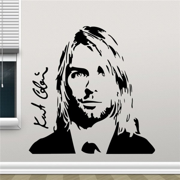 Курт Кобейн силуэт