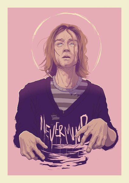 Курт Кобейн арт аниме