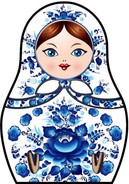 Матрешки расписные Гжель