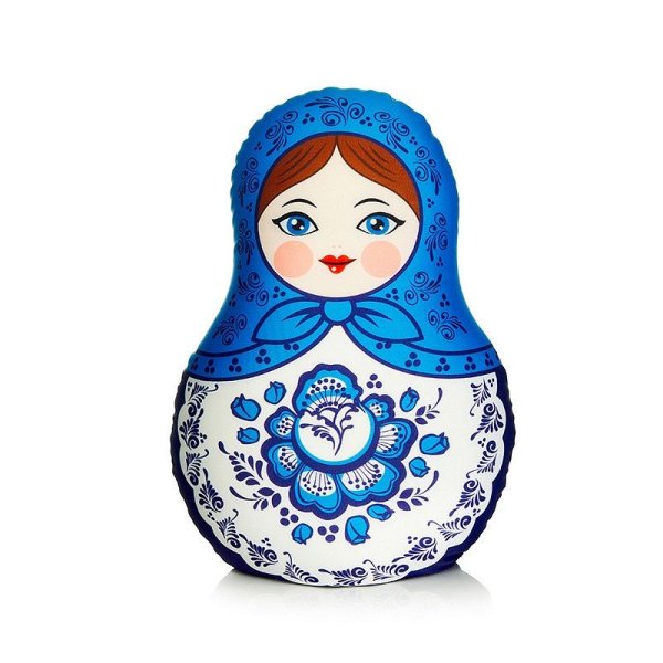 Матрешка Гжельская роспись