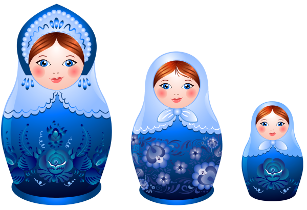 Матрешка Гжель раскраска