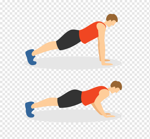 Отжимание нарисованные