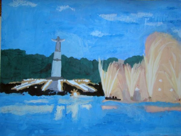 Детские рисунки мой город Чебоксары