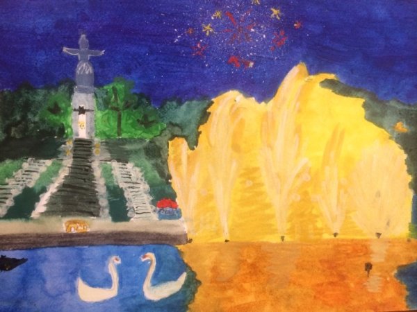 Достопримечательности Чебоксар рисунки для детей