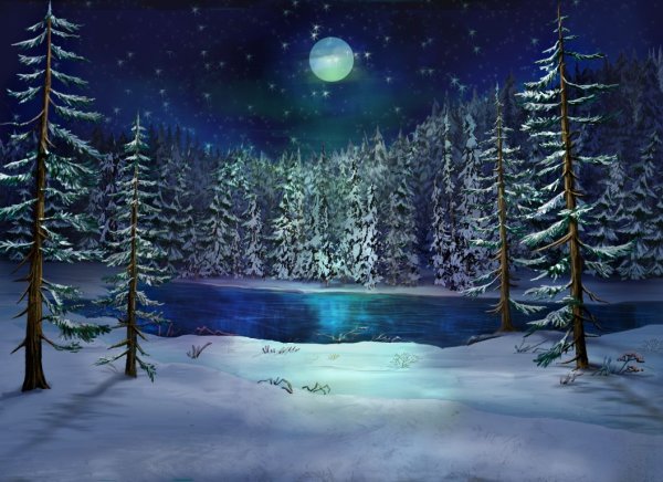 Зимний лес из сказки