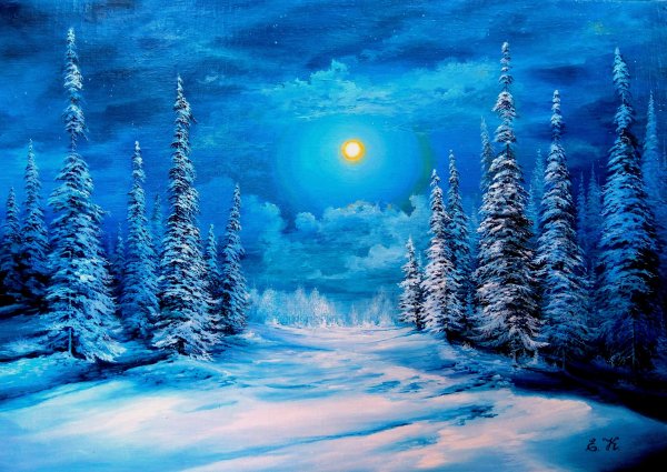 Художник Кораблева Елена зима