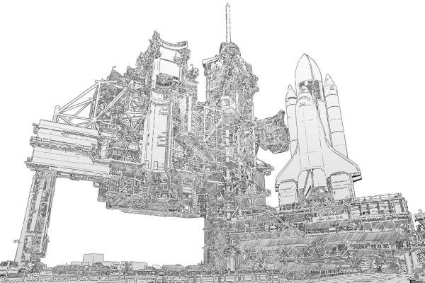 Раскраска космический шаттл