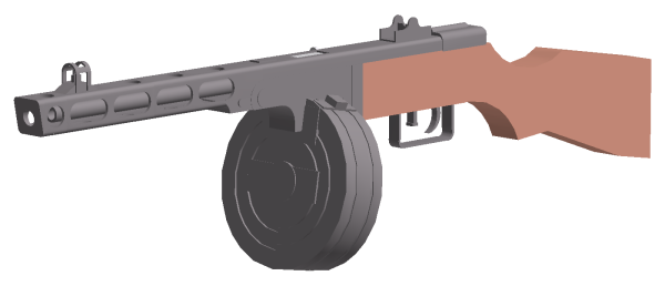 ППШ пистолет пулемет Шпагина рисунок