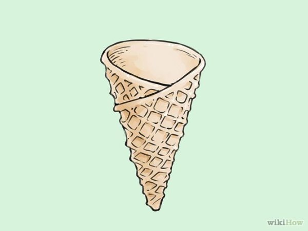 Пустой рожок для мороженого