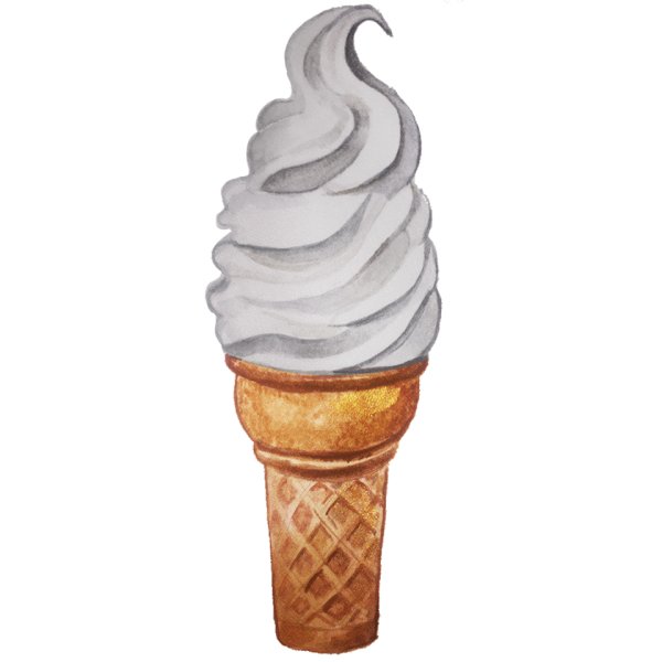 Рожок мороженого рисунок
