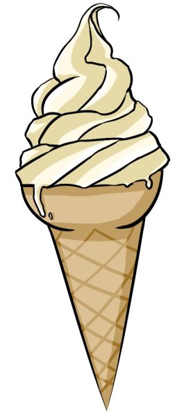 Рожок от мороженого нарисованный
