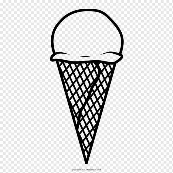 Раскраска мороженое рожок