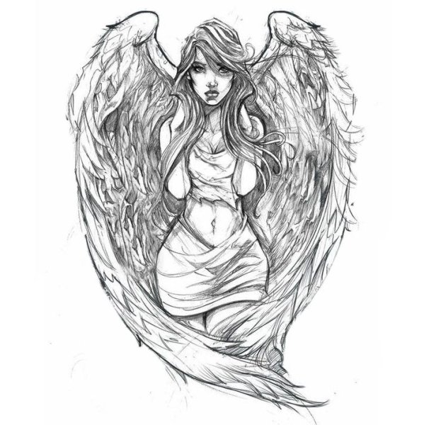 Эскизы рисунки ангелов