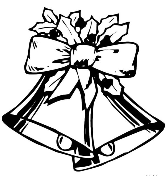 Новогодние колокольчики раскраска