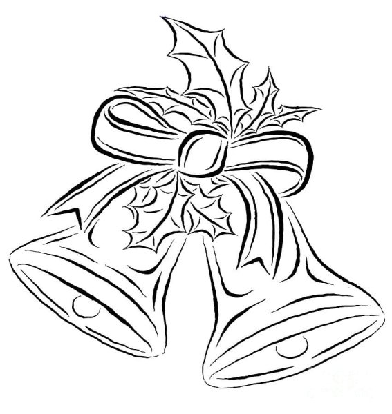 Новогодние колокольчики раскраска