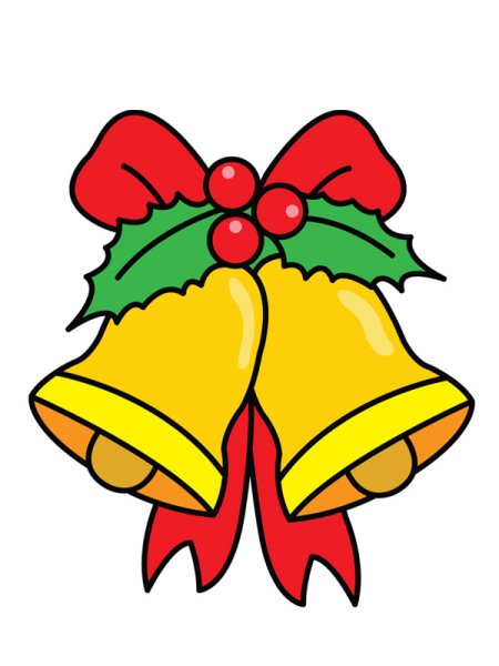 Новогодние колокольчики раскраска