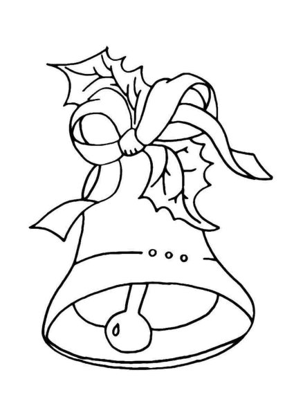 Колокольчик раскраска для детей