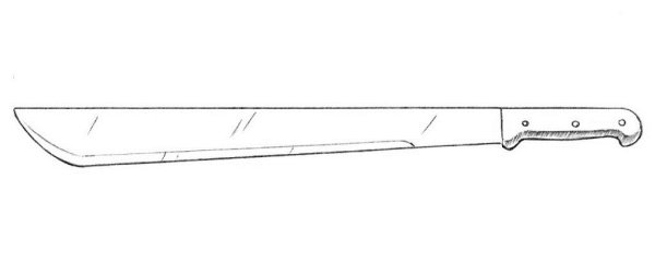 Мачете паранг чертеж