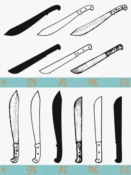 Мачете сбоку