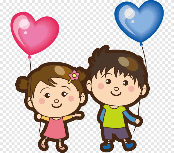 Мультяшные дети с шариками