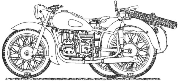 К 750 рама чертеж сбоку