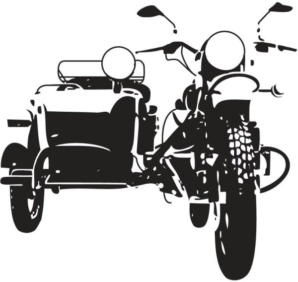 Мотоцикл Урал с коляской вектор