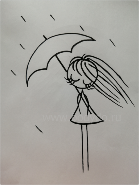 Ливень рисунок карандашом