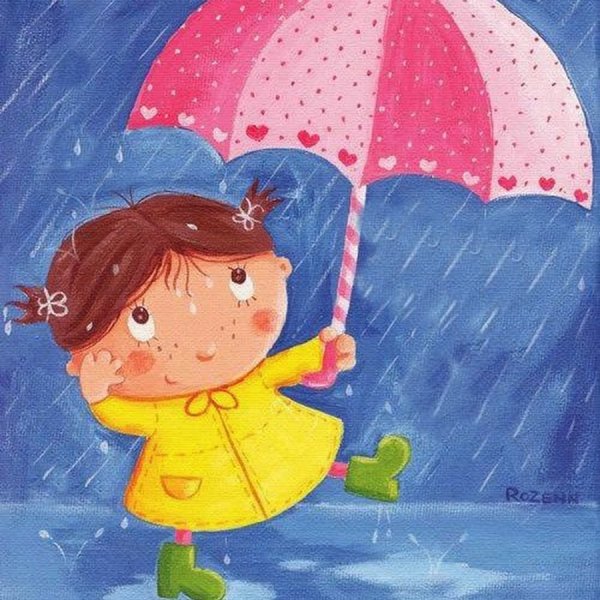 Иллюстрации летний дождик для детей
