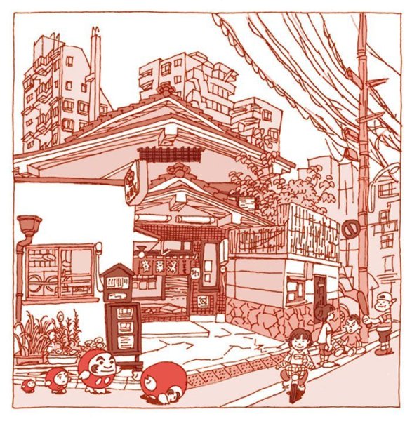 Токио рисунок карандашом