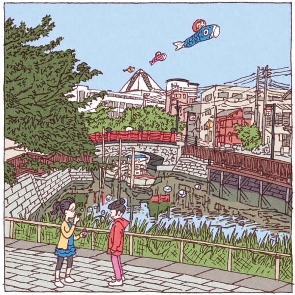 Японские акварелисты городской пейзаж