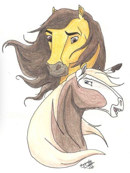 Спирит душа прерий Наброски