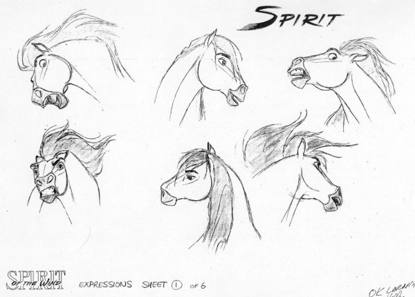 Лошади спирит скетч