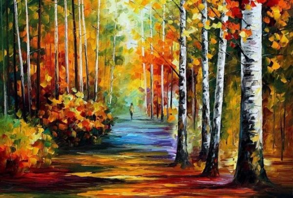 Картина лес Леонид Афремов
