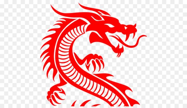 Красный китайский дракон