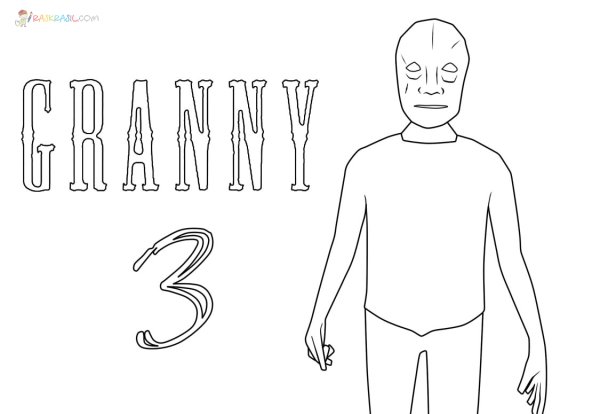 Бабка ГРЕННИ раскраска
