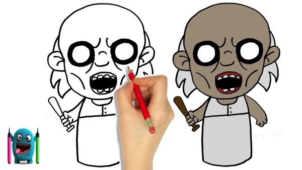 Старуха раскраска