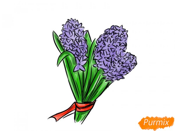 Гиацинт пастелью