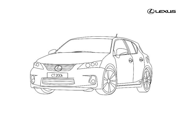 Раскраска Лексус РХ 350