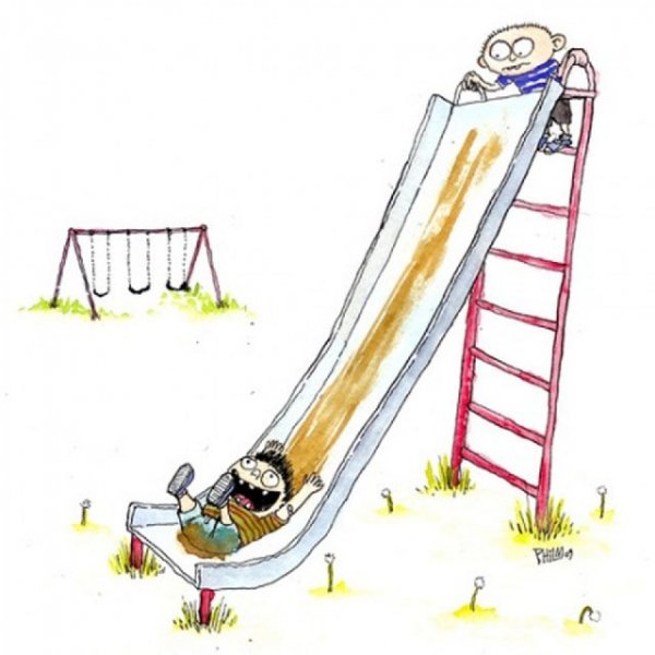 Нарисовать детскую горку