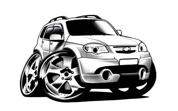 Нарисовать ниву Шевроле