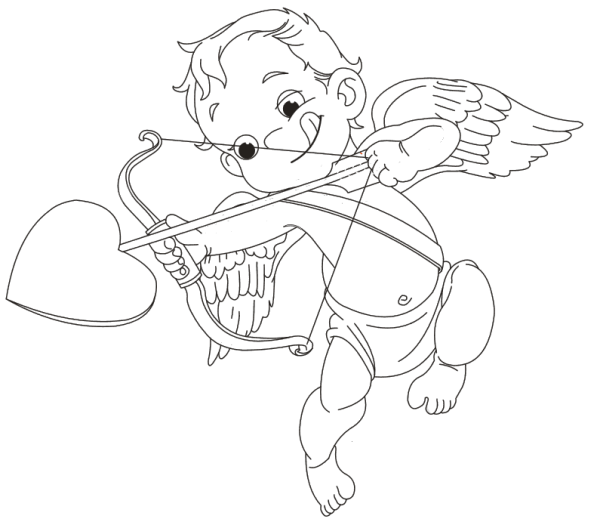 Рисунок Купидона для срисовки