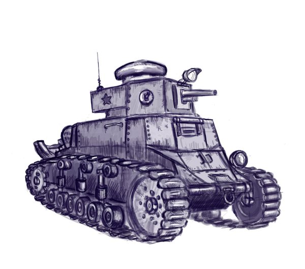 Танк кв-1 вид сбоку рисунок