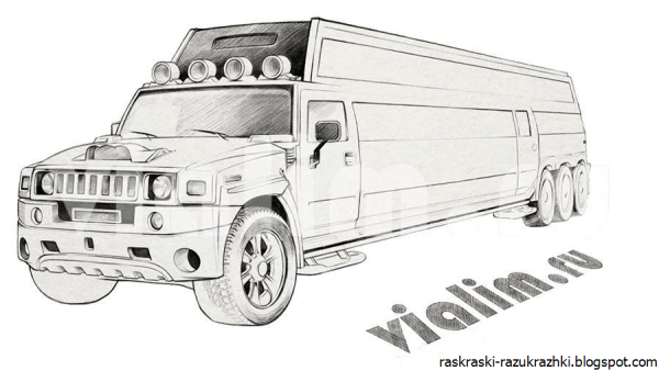 Раскраска Гелендваген лимузин
