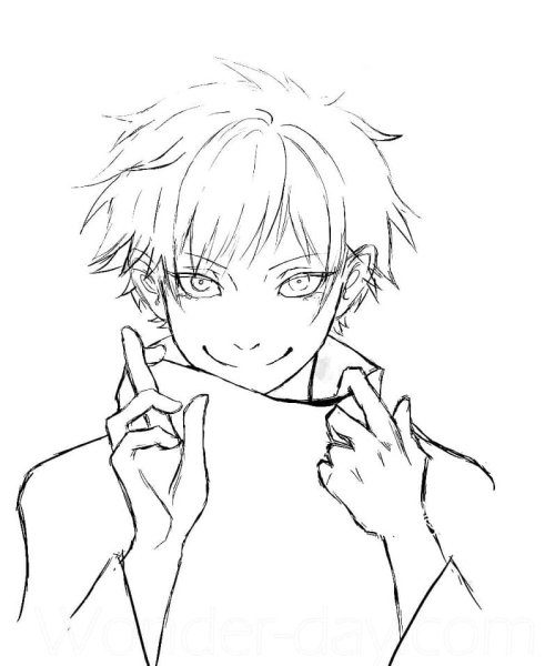 Годжо Сатору раскраска