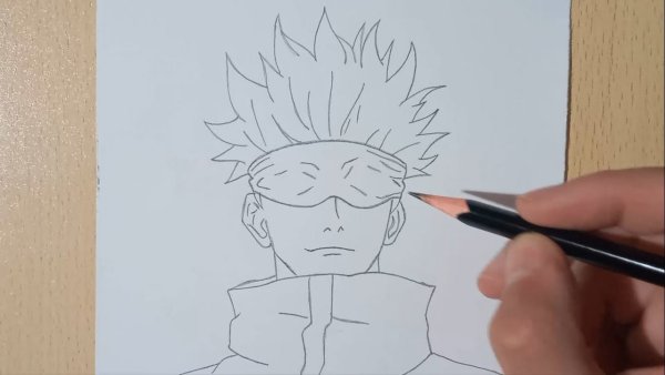 Годжо карандашом