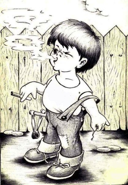 Мальчишка хулиган рисунок