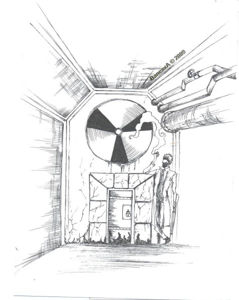 Бункер рисунок карандашом