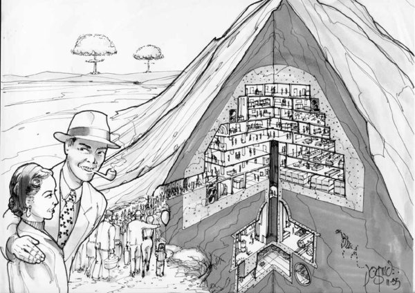 Бункер карандашом