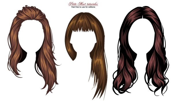 Волосы для рисования женские