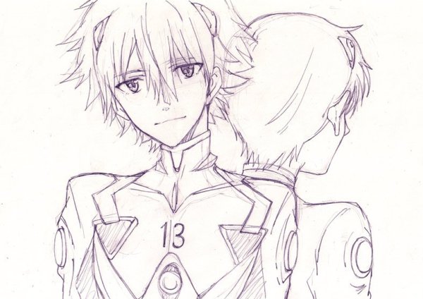 Синдзи Икари в профиль